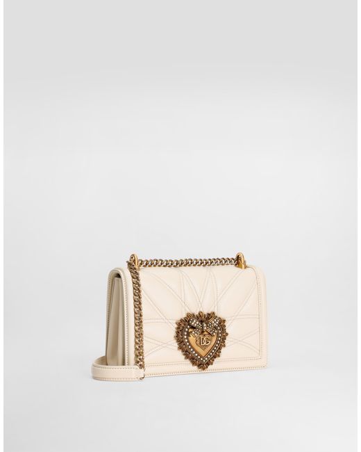 Dolce & Gabbana Natural Medium Devotion Shoulder Bag