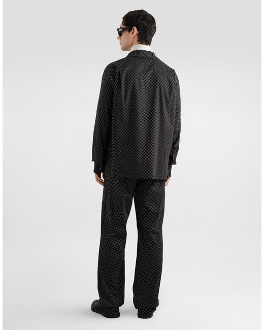 Dolce & Gabbana Black Microprinted Vanity Shirt for men