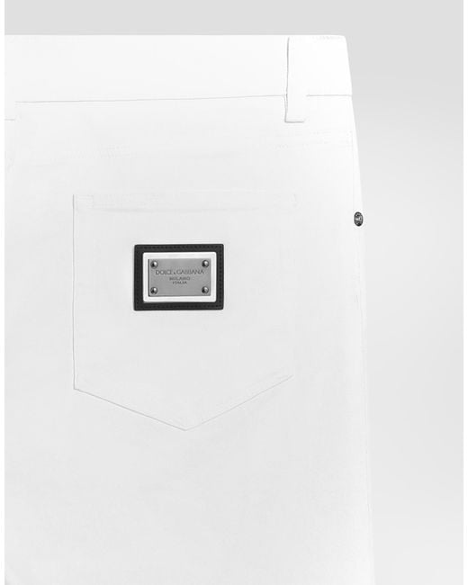 Dolce & Gabbana White Pantalone for men