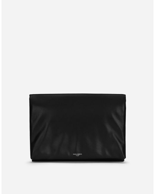 メンズ Dolce & Gabbana ナッパレザー クロスボディバッグ Black