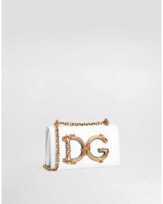 Dolce & Gabbana Dg Girls Phone バッグ スムースカーフスキン White