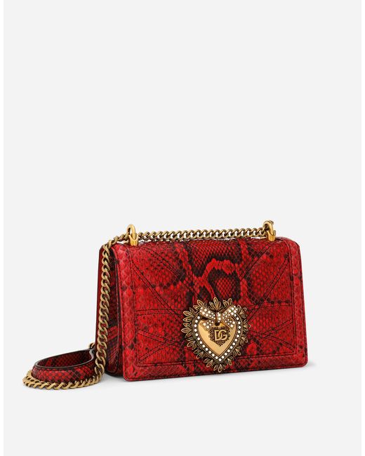 Dolce & Gabbana Red Medium Devotion Shoulder Bag