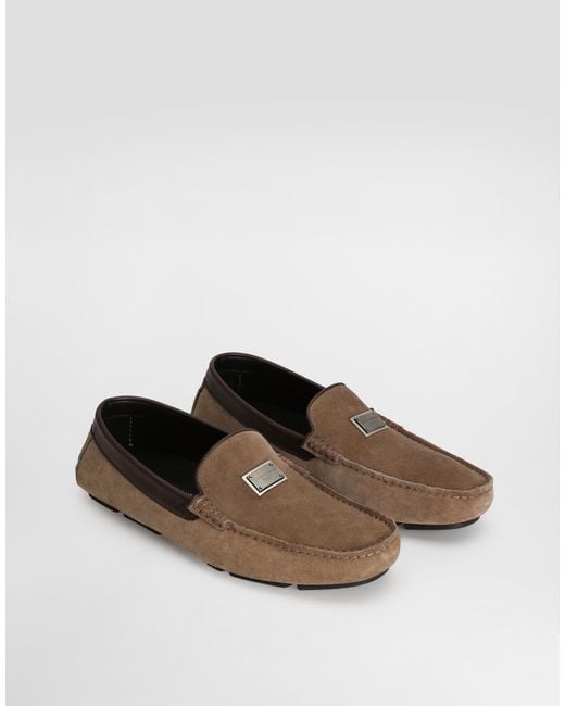 Dolce & Gabbana White Split Calfskin Slipper for men