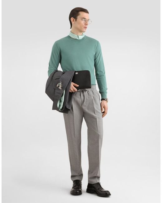 Dolce & Gabbana Gray Wool Jogging Trousers� for men