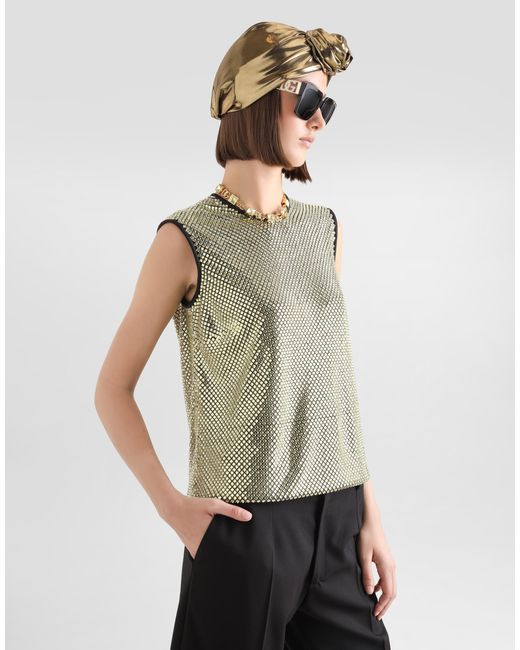 Dolce & Gabbana Gray Sleeveless Blouse