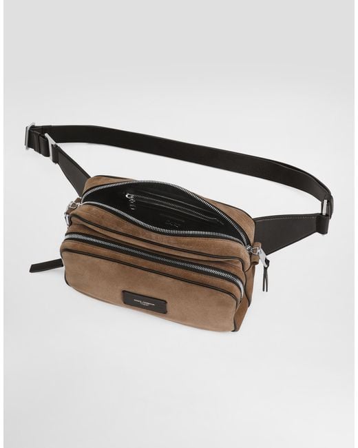 Dolce & Gabbana Multicolor Leather And Split Calfskin Belt Bag for men
