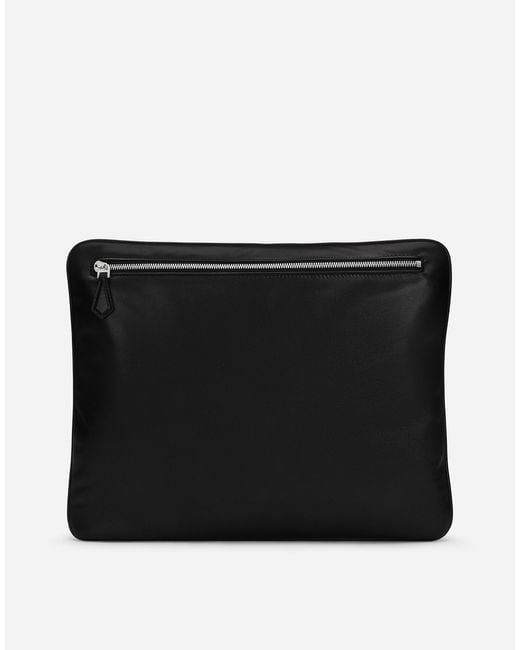 メンズ Dolce & Gabbana ナッパレザー ハンドバッグ Black