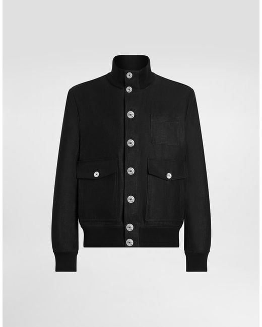 Dolce & Gabbana Black Multi-Pocket Button-Up Jacket for men
