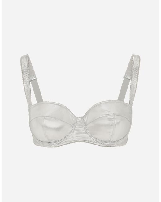 Dolce & Gabbana White Reggiseno Balconcino