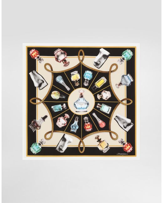 Fular De Seda Con Estampado Perfumes Dolce & Gabbana de hombre de color Multicolor