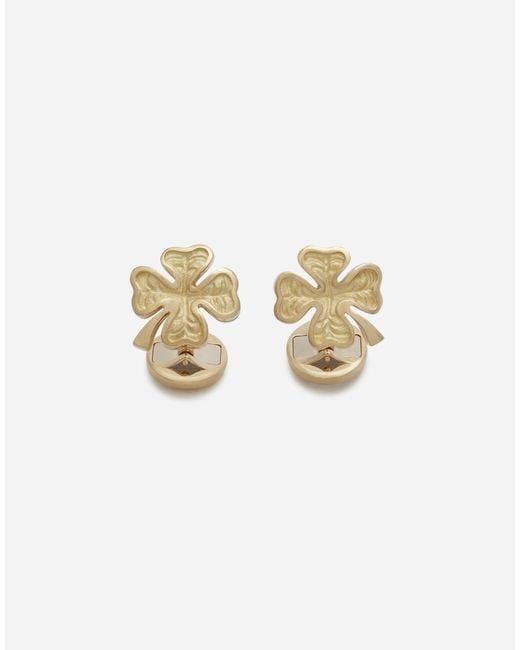 Dolce & Gabbana White Good Luck Cufflinks for men