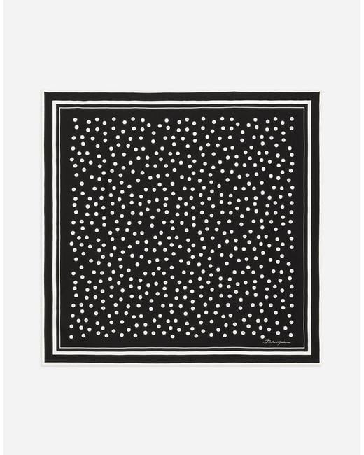 Dolce & Gabbana Black Foulard 70X70