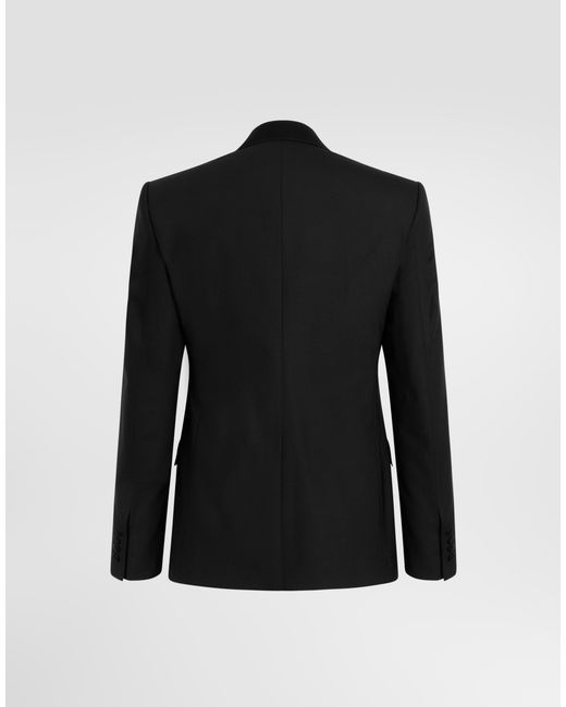 Dolce & Gabbana Black Single-Breasted Wool Tuxedo Sicilia Light Suit for men