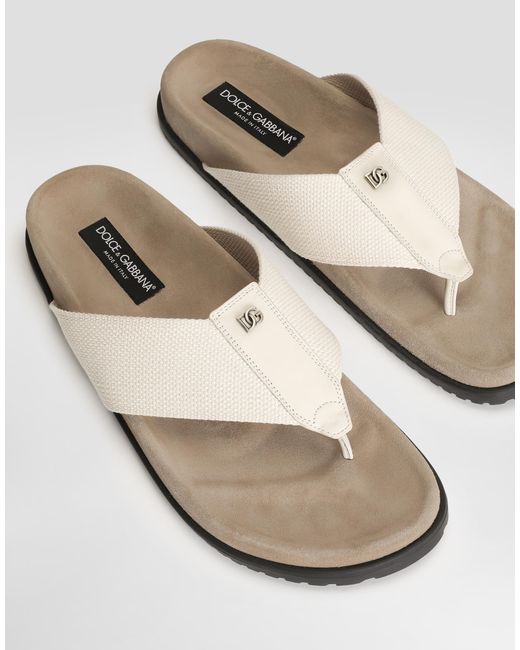 Dolce & Gabbana White Infradito for men