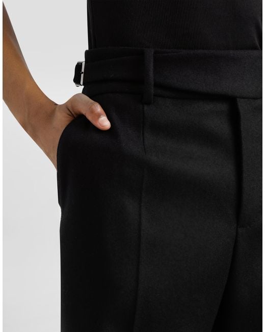 Dolce & Gabbana Black Wool Trousers for men