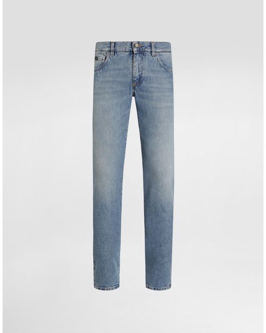 Dolce & Gabbana Blue Denim Trousers for men