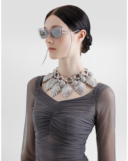 Dolce & Gabbana ライトチュール ショートドレス Gray