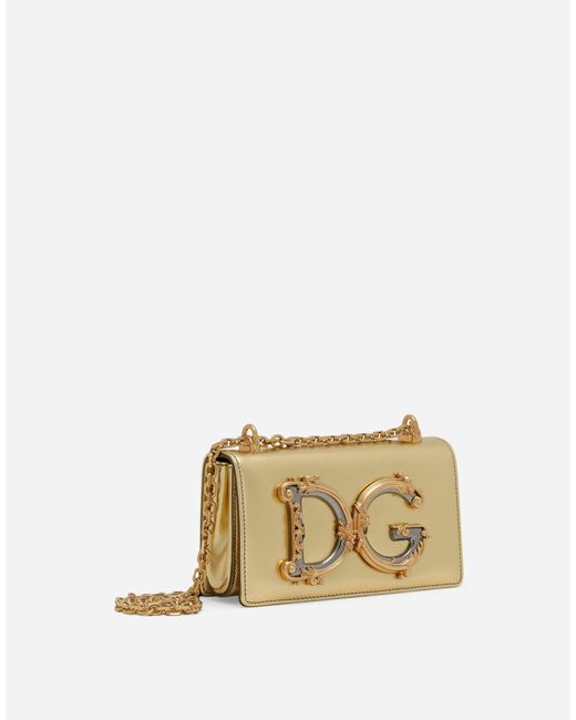 Dolce & Gabbana Dg Girls フォーンバッグ モルドレナッパレザー Natural