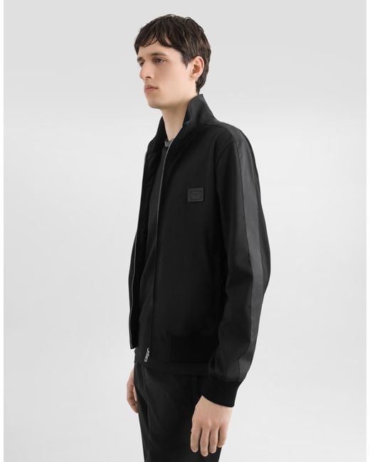 Dolce & Gabbana Black Wool Canvas Jacket for men
