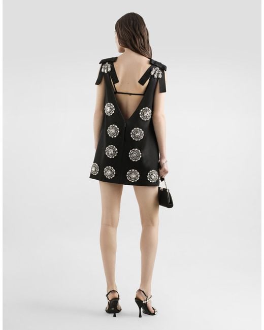 Dolce & Gabbana Black Dress With Embroidery