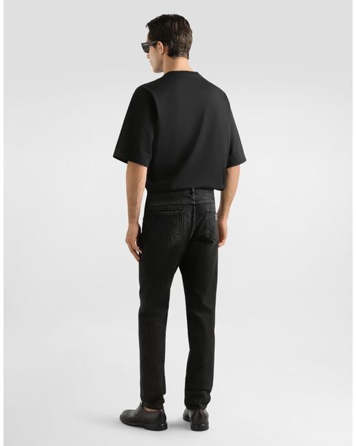 Dolce & Gabbana Black Denim Trousers for men