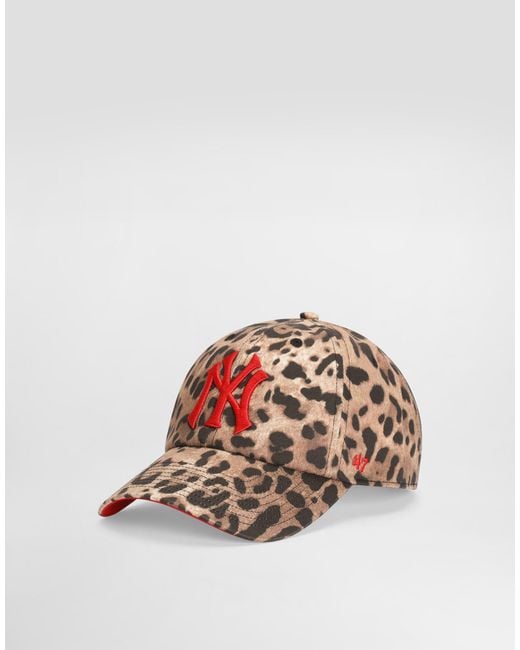 Dolce & Gabbana White X '47 New York Yankees Leo-Print Baseball Cap for men