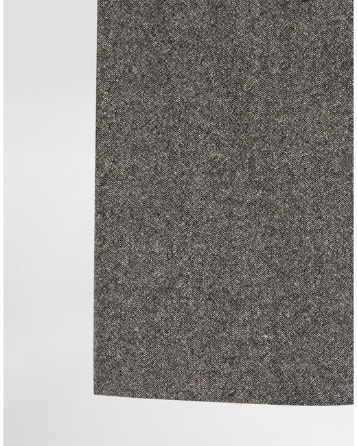 Jupe En Laine Mouchetée Dolce & Gabbana en coloris Gray
