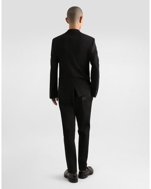 Dolce & Gabbana Black Jersey Jogging Pants With Dg Patch for men