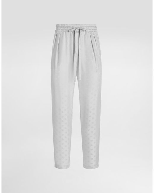 Dolce & Gabbana White Dg Logo Jacquard Jogging Trousers for men