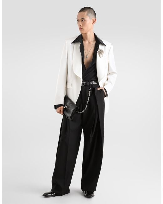 Dolce & Gabbana Black Crêpe De Chine Shirt for men