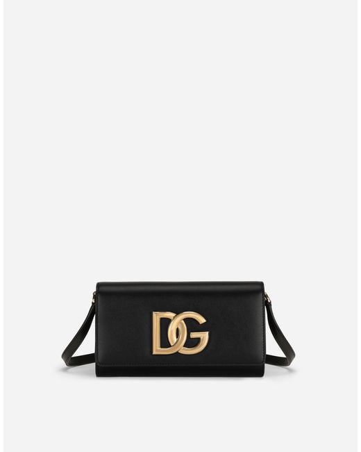Dolce & Gabbana Black Clutch 3.5 aus Kalbsleder