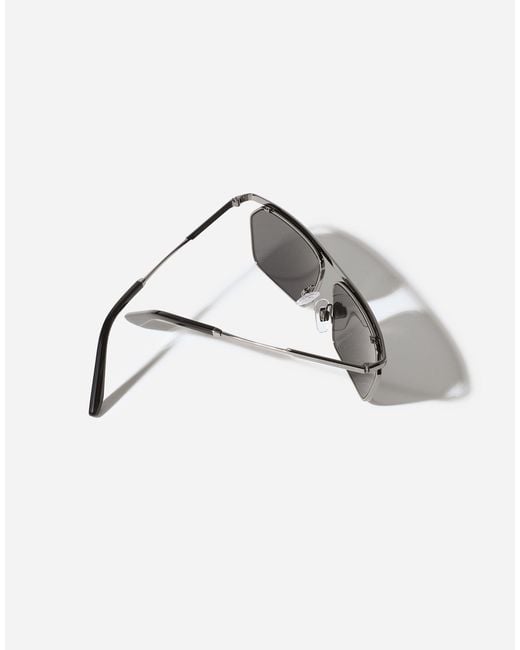 Dolce & Gabbana Gray Metal Classic Sunglasses for men