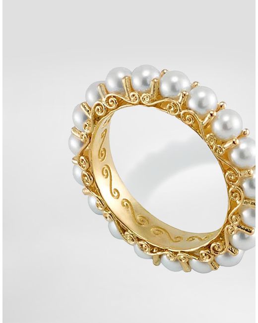 Dolce & Gabbana White Pearl Earrings 18-Carat And Pearls