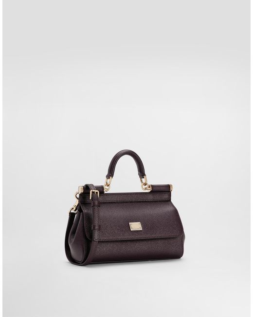 Dolce & Gabbana Purple Henkeltasche Sicily klein