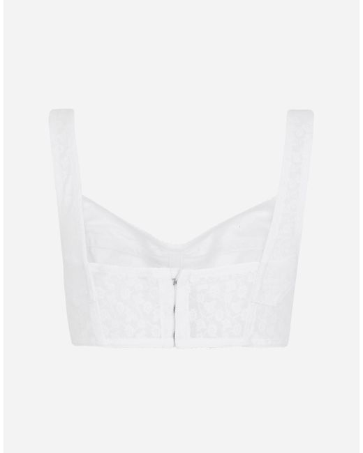 Dolce & Gabbana White Corset Top