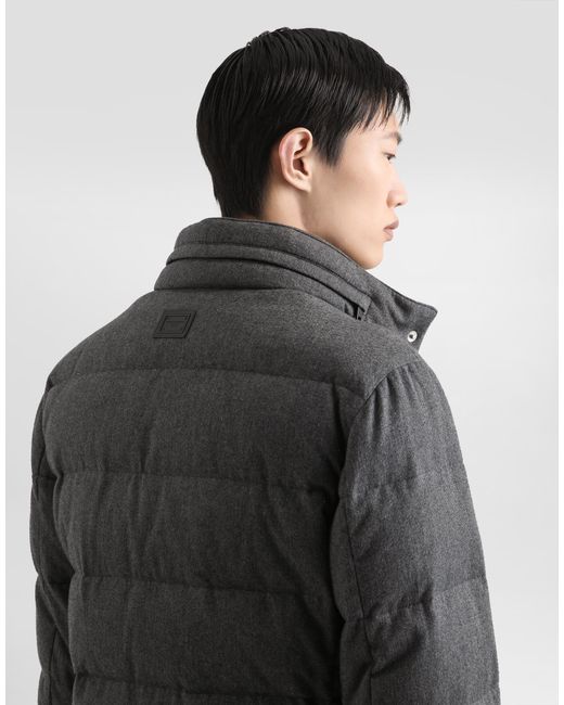 Dolce & Gabbana Black Quilted Down Jacket for men