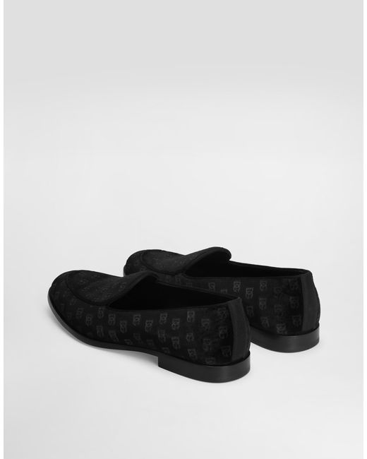 Dolce & Gabbana White Velvet Slippers for men