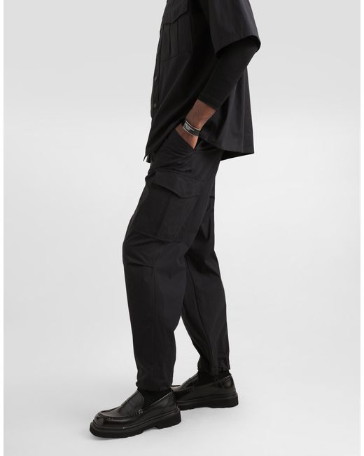 メンズ Dolce & Gabbana コットン カーゴパンツ Black