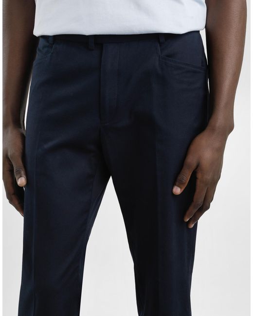 メンズ Dolce & Gabbana Cotton Gabardine Cargo Trousers Blue