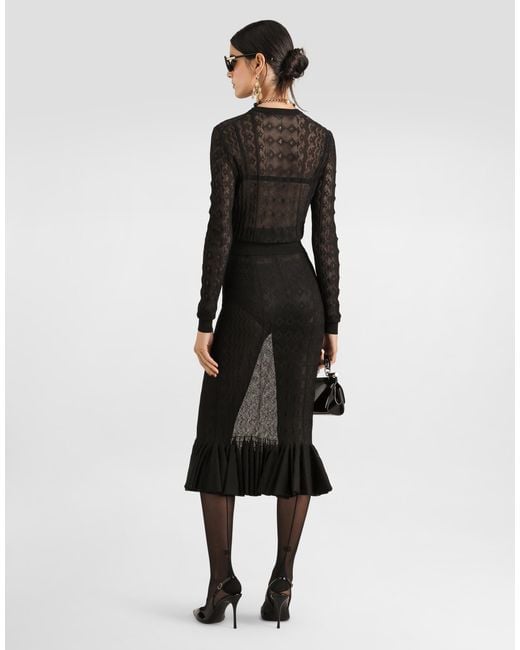 Dolce & Gabbana Black Lace Pullover