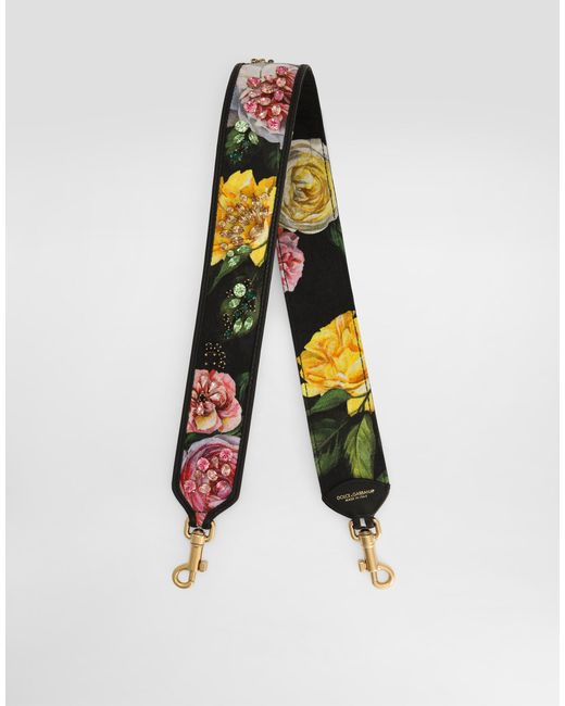 Dolce & Gabbana White Brocade Strap