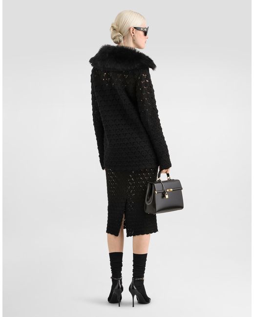 Dolce & Gabbana Black Crochet Jacket