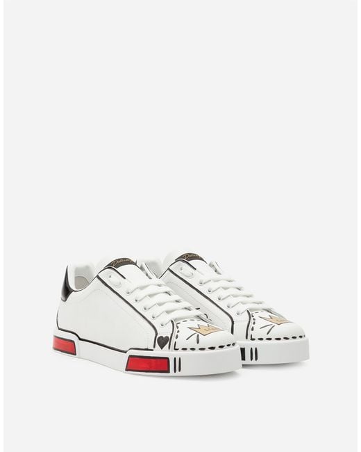 Dolce & Gabbana White Limited Edition Portofino Sneakers for men