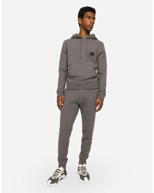 メンズ Dolce & Gabbana フード付きセーター ウール＆カシミア Gray