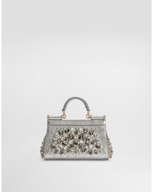 Dolce & Gabbana White Sicily Small Handbag