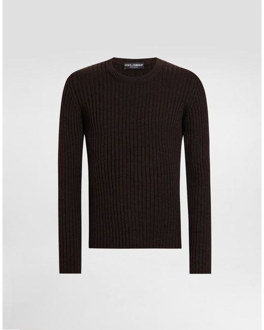Ribbedwool Pullover Dolce & Gabbana pour homme en coloris Black