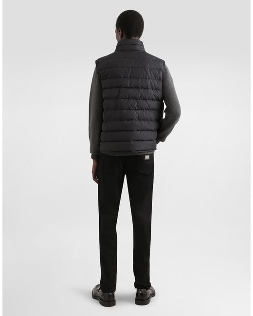 Dolce & Gabbana Gray Wool Round-Neck Sweater With Branded Tag for men