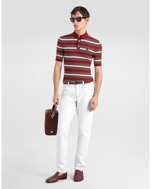 Dolce & Gabbana Red Polo M/C for men