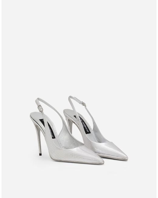 Dolce & Gabbana White Slingback