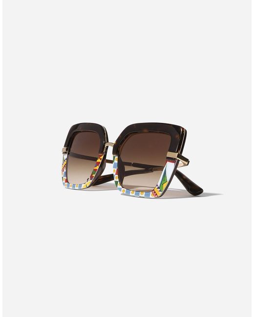 Dolce & Gabbana Multicolor Half Print Sunglasses